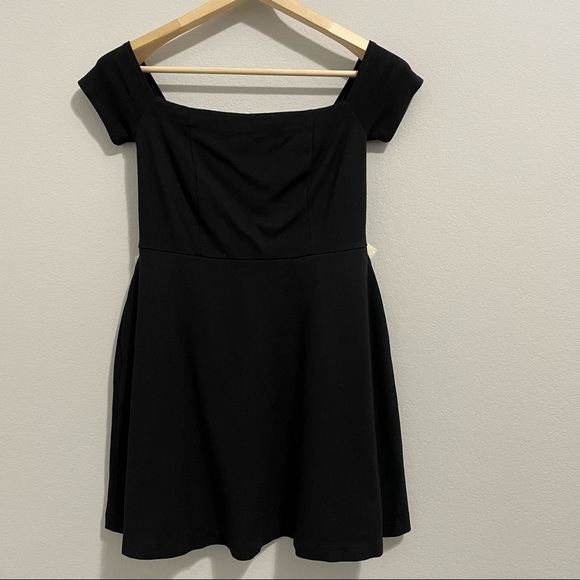 Free People Dress Black Mambo Off Shoulder Boho Mini Womens Small S - Picture 5 of 11